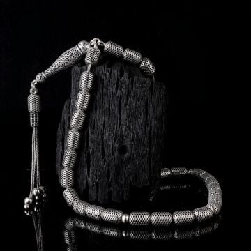 925 Ayar Gümüş Kapsül Kesim Fizyon Tesbih Model 9