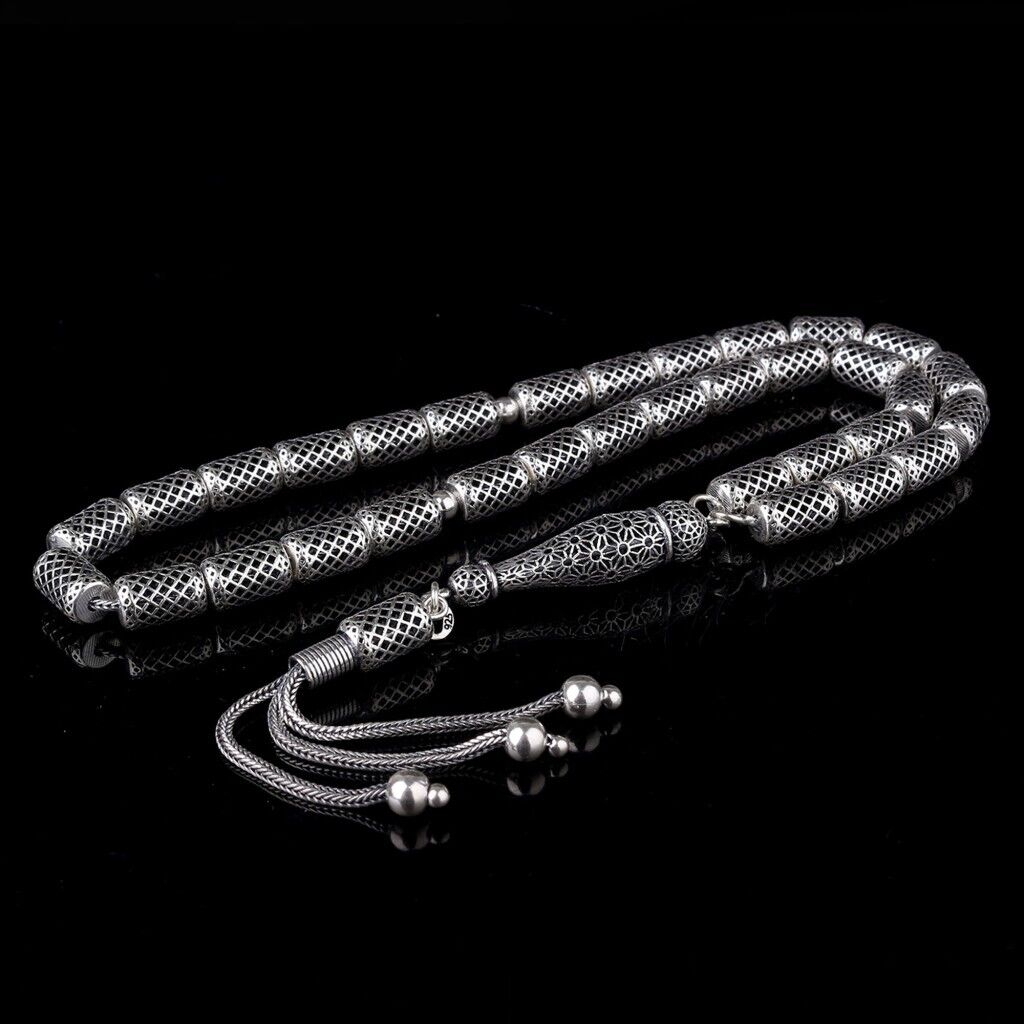 925 Ayar Gümüş Kapsül Kesim Fizyon Tesbih Model 5