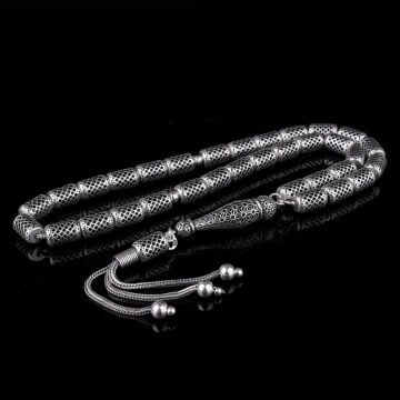 925 Ayar Gümüş Kapsül Kesim Fizyon Tesbih Model 5