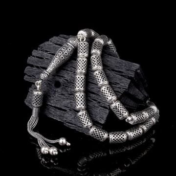 925 Ayar Gümüş Kapsül Kesim Fizyon Tesbih Model 5