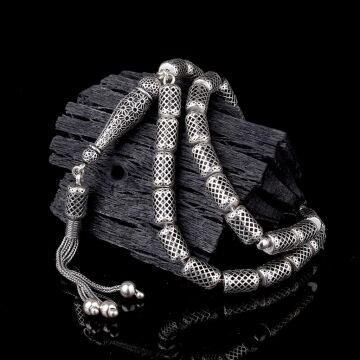 925 Ayar Gümüş Kapsül Kesim Fizyon Tesbih Model 5