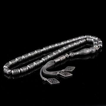 925 Ayar Gümüş Fizyon Kesim Tesbih Model 1