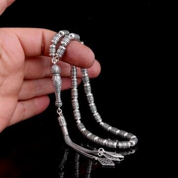 925 Ayar Gümüş Fizyon Kesim Tesbih Model 1