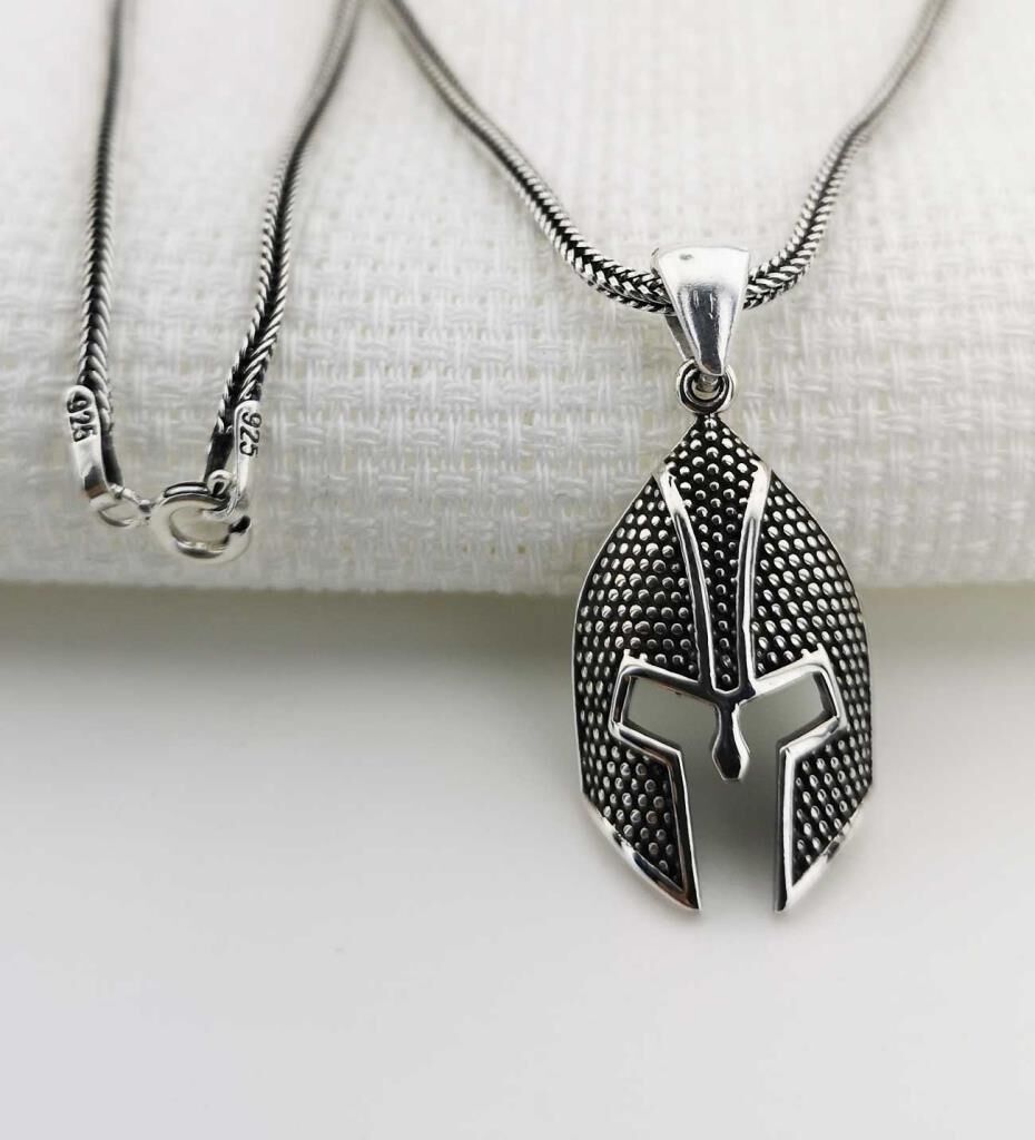 925 Ayar Gümüş Miğfer Kolye