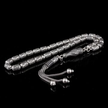 925 Ayar Gümüş Kapsül Kesim Fizyon Tesbih Model 9