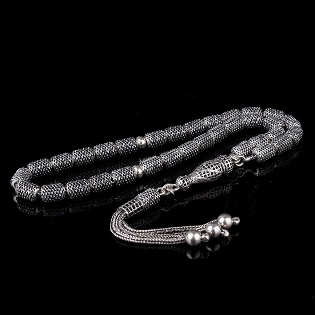 925 Ayar Gümüş Kapsül Kesim Fizyon Tesbih Model 6