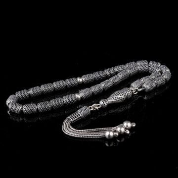 925 Ayar Gümüş Kapsül Kesim Fizyon Tesbih Model 6