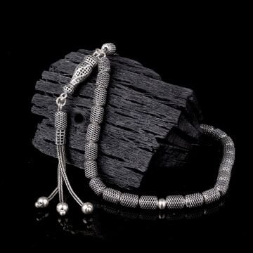 925 Ayar Gümüş Kapsül Kesim Fizyon Tesbih Model 6