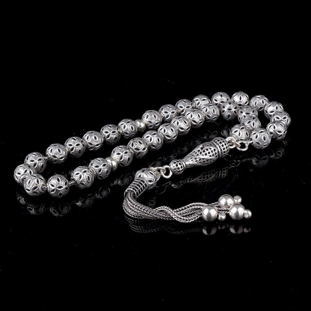 925 Ayar Gümüş Küre Kesim Fizyon Tesbih