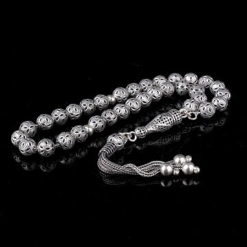 925 Ayar Gümüş Küre Kesim Fizyon Tesbih