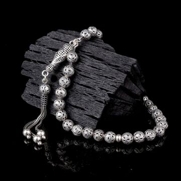 925 Ayar Gümüş Küre Kesim Fizyon Tesbih