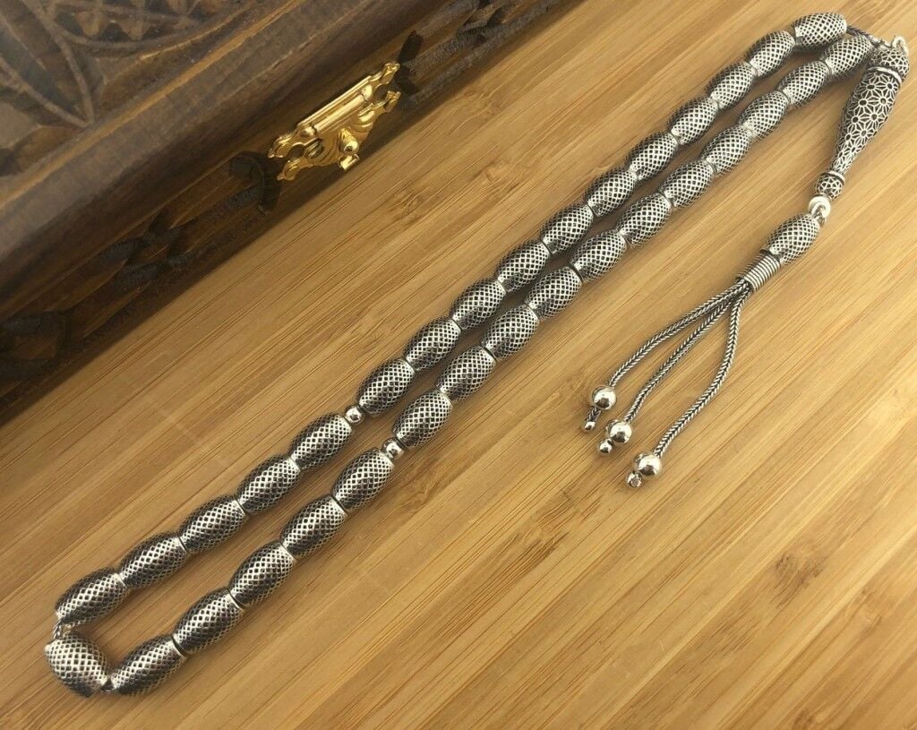 925 Ayar Gümüş Kapsül Kesim Fizyon Tesbih Model 7