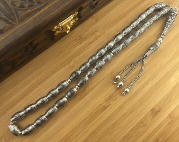 925 Ayar Gümüş Kapsül Kesim Fizyon Tesbih Model 7