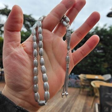 925 Ayar Gümüş Kapsül Kesim Fizyon Tesbih Model 7