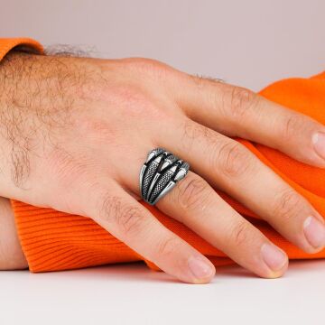 Pençeli 925 Ayar Gümüş Yüzük