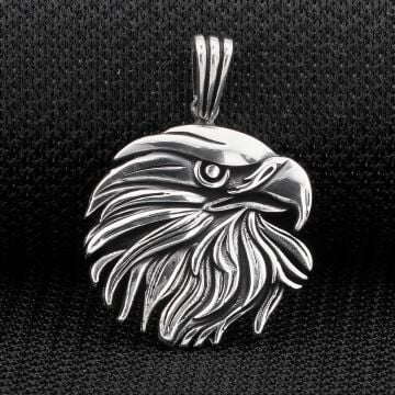 Büyük Kartal Tasarımlı 925 Ayar Gümüş Kolye Ucu