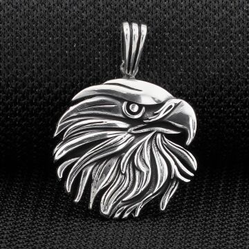 Büyük Kartal Tasarımlı 925 Ayar Gümüş Kolye Ucu