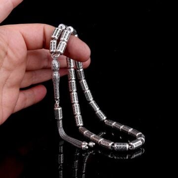 925 Ayar Gümüş Kapsül Kesim Fizyon Tesbih Model 8