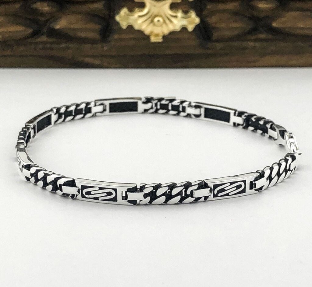 925 Ayar Gümüş Erkek Bileklik