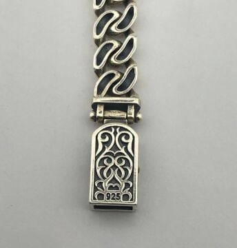 925 Ayar Gümüş El İşi Zincir Erkek Bileklik