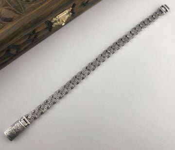 925 Ayar Gümüş El İşi Gurmet Erkek Bileklik