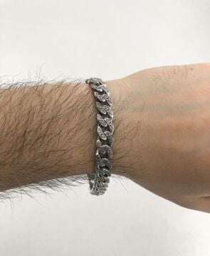 925 Ayar Gümüş El İşi Gurmet Erkek Bileklik