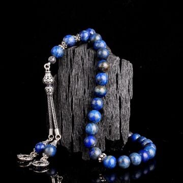 925 Ayar Gümüş Ayyıldız Model Lapis Taşı Tesbih