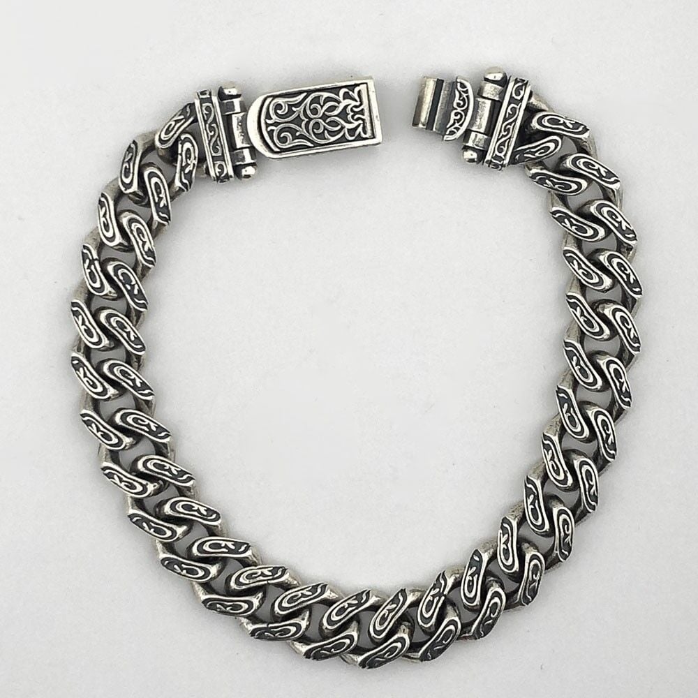 925 Ayar Gümüş El İşi Gurmet Erkek Bileklik