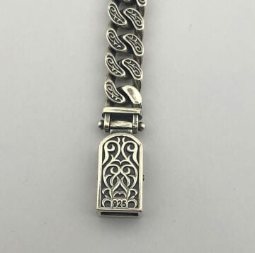 925 Ayar Gümüş El İşi Gurmet Erkek Bileklik