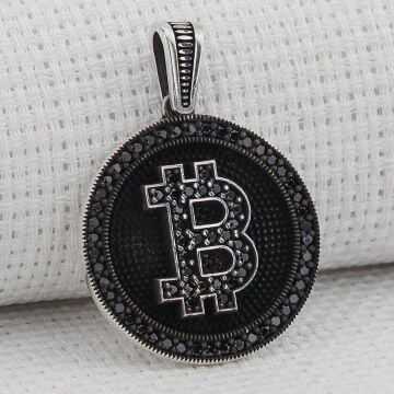 Bitcoin 925 Ayar Gümüş Kolye Ucu