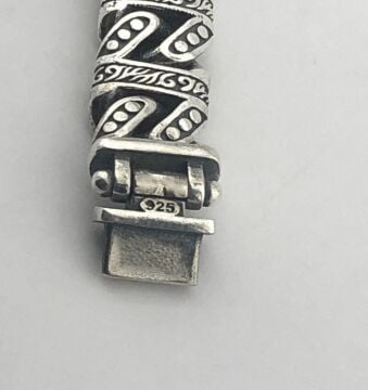 925 Ayar Gümüş El İşi Gurmet Erkek Bileklik