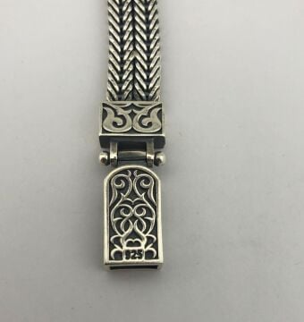 925 Ayar Gümüş Hasır Erkek Bileklik