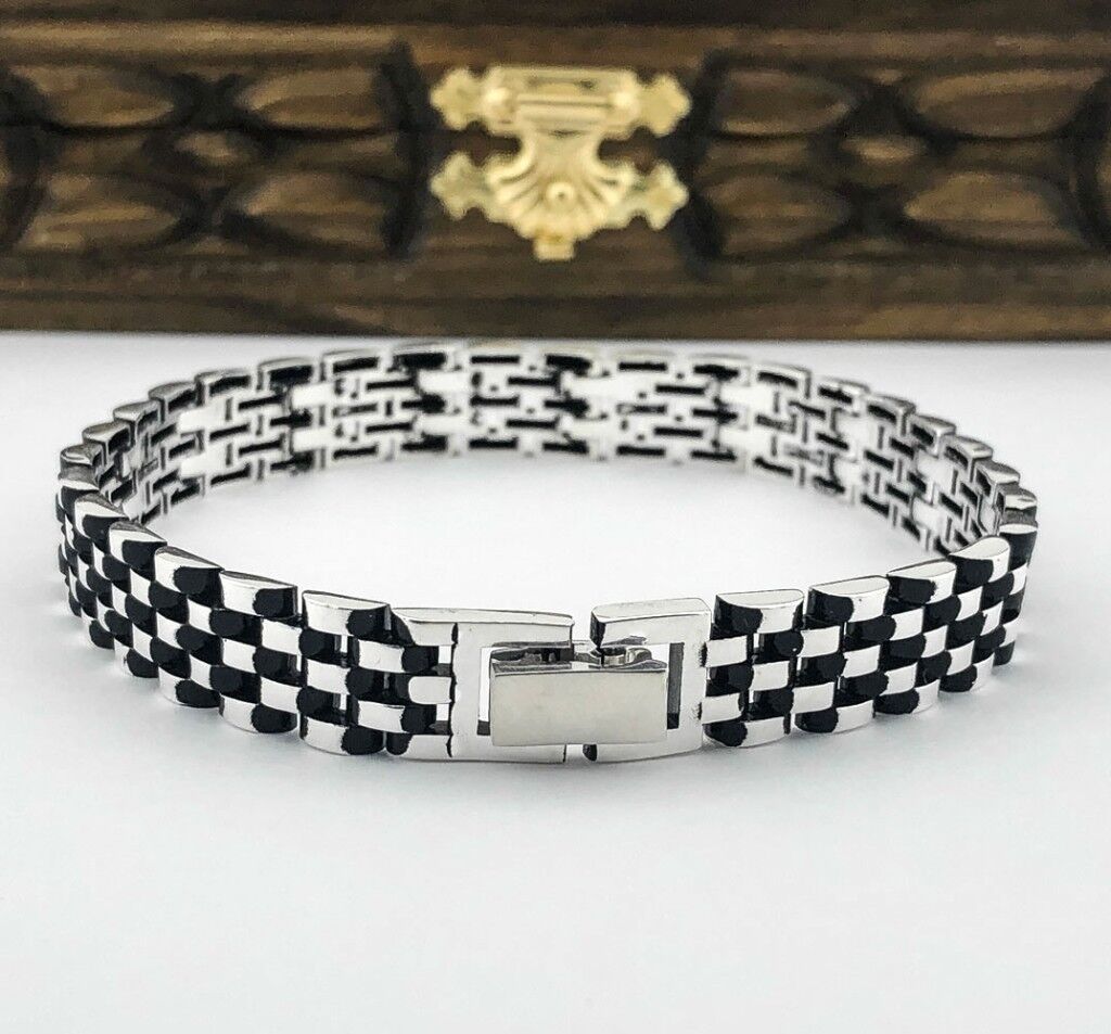 925 Ayar Gümüş Saat Kordonu Erkek Bileklik