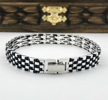 925 Ayar Gümüş Saat Kordonu Erkek Bileklik