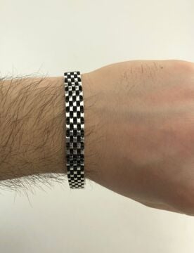 925 Ayar Gümüş Saat Kordonu Erkek Bileklik