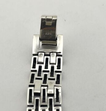 925 Ayar Gümüş Saat Kordonu Erkek Bileklik