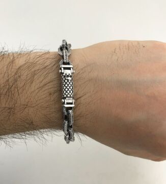 925 Ayar Gümüş Zincir Model Erkek Bileklik