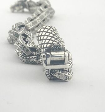 925 Ayar Gümüş Zincir Model Erkek Bileklik