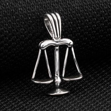 Adalet Terazisi 925 Ayar Gümüş Kolye Ucu