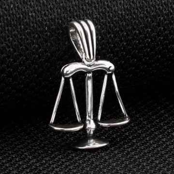 Adalet Terazisi 925 Ayar Gümüş Kolye Ucu
