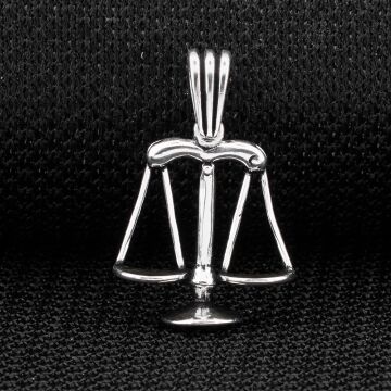Adalet Terazisi 925 Ayar Gümüş Kolye Ucu