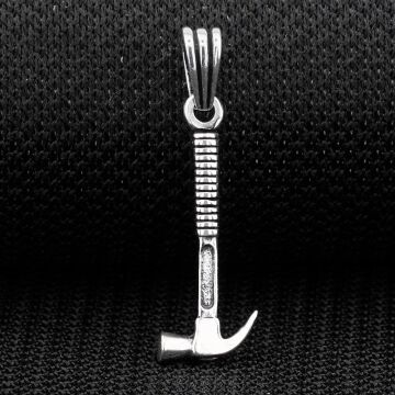 Çekiç Tasarımlı 925 Ayar Gümüş Kolye Ucu