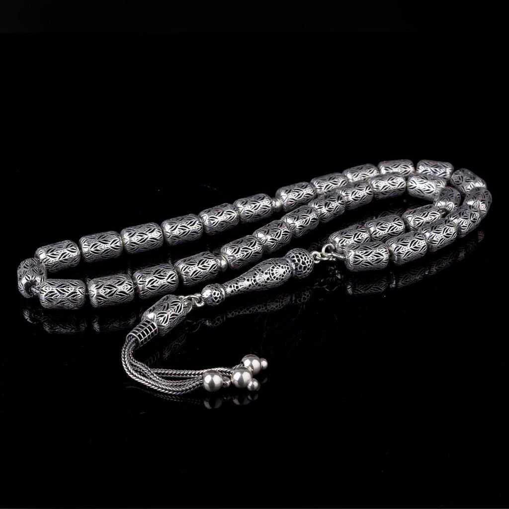 925 Ayar Gümüş Kapsül Kesim Fizyon Tesbih Model 11