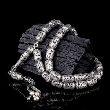 925 Ayar Gümüş Kapsül Kesim Fizyon Tesbih Model 11