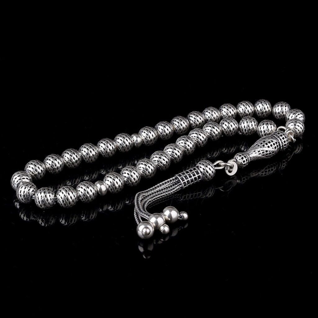 925 Ayar Gümüş Küre Kesim Fizyon Tesbih