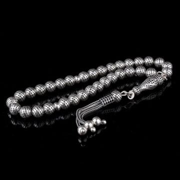 925 Ayar Gümüş Küre Kesim Fizyon Tesbih