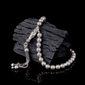 925 Ayar Gümüş Küre Kesim Fizyon Tesbih