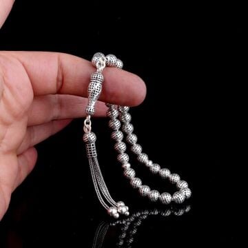 925 Ayar Gümüş Küre Kesim Fizyon Tesbih