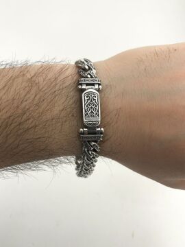 925 Ayar Gümüş El İşi Gurmet Erkek Bileklik