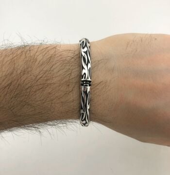 Ayarlanabilir 925 Ayar Gümüş Zülfikar Kılıç Erkek Kelepçe